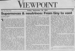RFernos, Supernovas and Neutrinos 2001