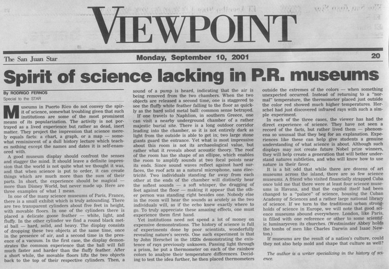 RFernos, The Spirit of Science 2001